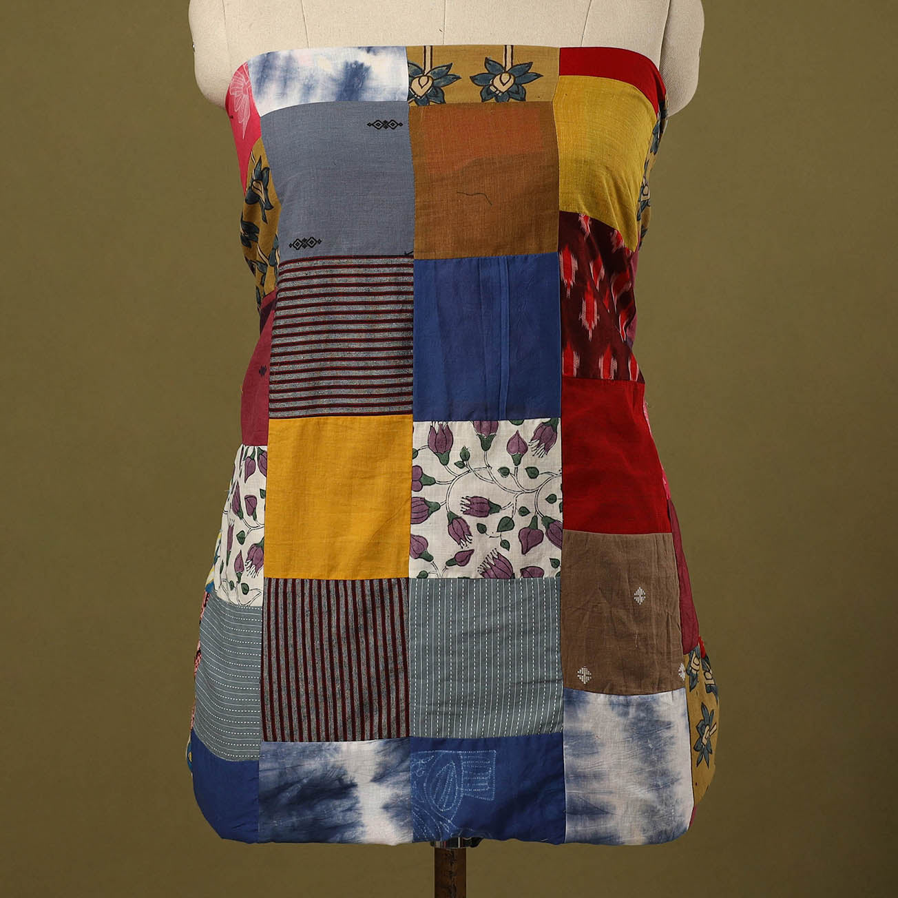 Buy Handcrafted Patchwork Cotton Kurta Material