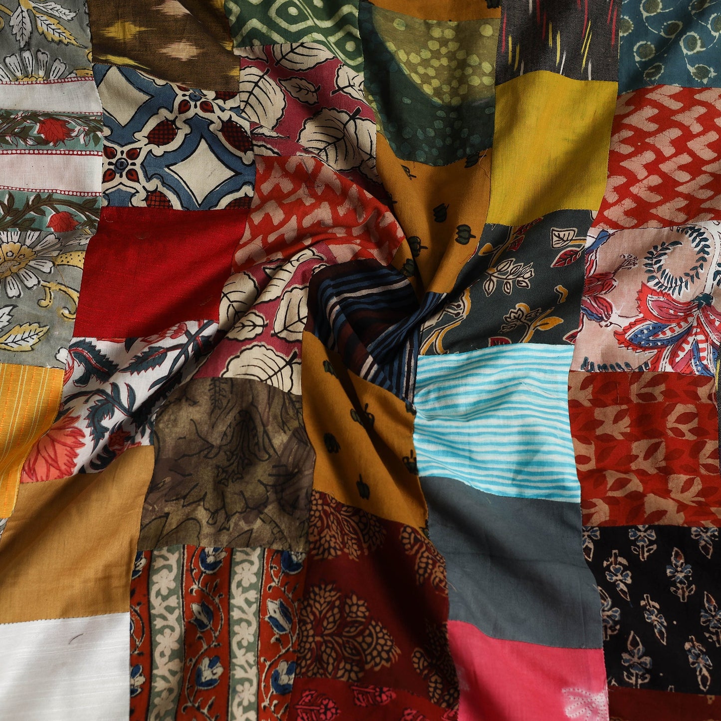 Buy Handcrafted Patchwork Cotton Kurta Material