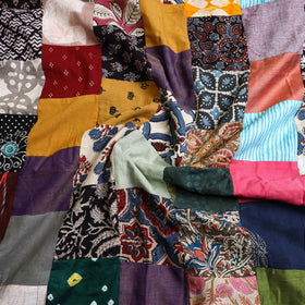 Buy Multicolor Handcrafted Patchwork Cotton Kurta Material