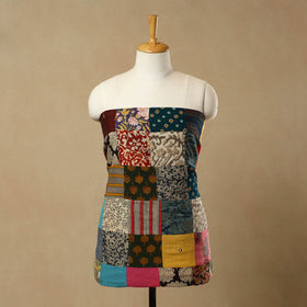 Multicolor - Handcrafted Patchwork Cotton Kurta Material (2.9m) 18