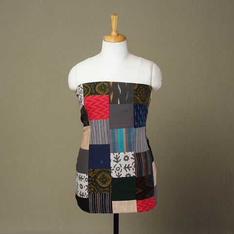 Multicolor Handcrafted Patchwork Cotton Kurta Material