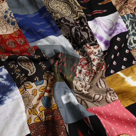 Buy Multicolor Handcrafted Patchwork Cotton Kurta Material