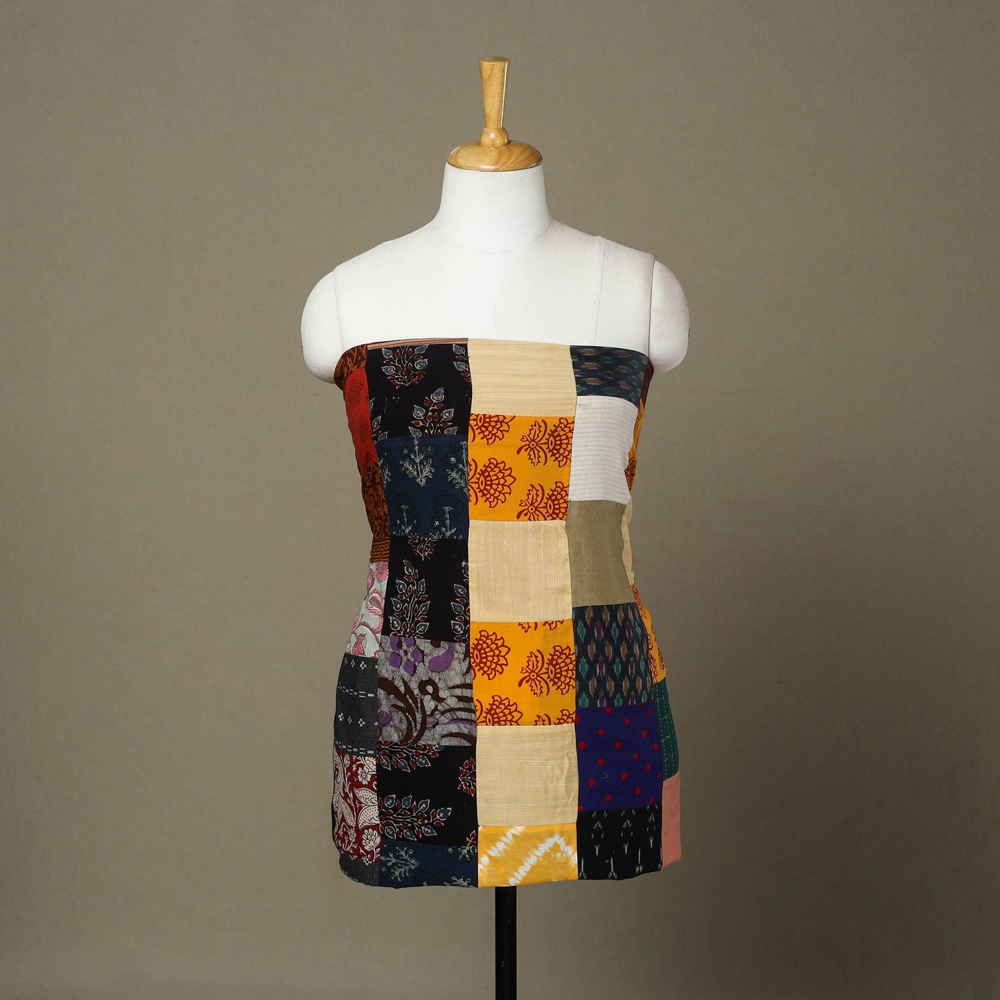 Multicolor Handcrafted Patchwork Cotton Kurta Material