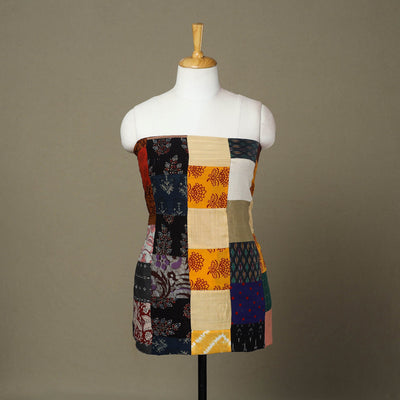 Multicolor Handcrafted Patchwork Cotton Kurta Material