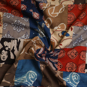 Multicolor - Handcrafted Patchwork Cotton Kurta Material (2.8m) 56