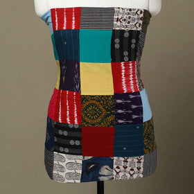 Multicolor - handcrafted patchwork cotton unstitched kurta