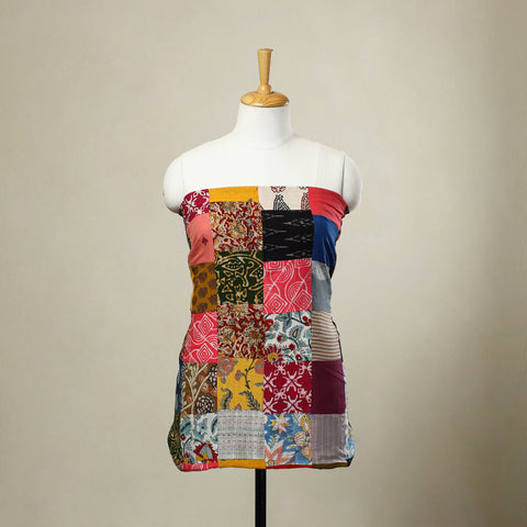 Buy Multicolor Handcrafted Patchwork Cotton Kurta Material