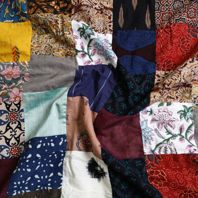 Buy Multicolor Handcrafted Patchwork Cotton Kurta Material