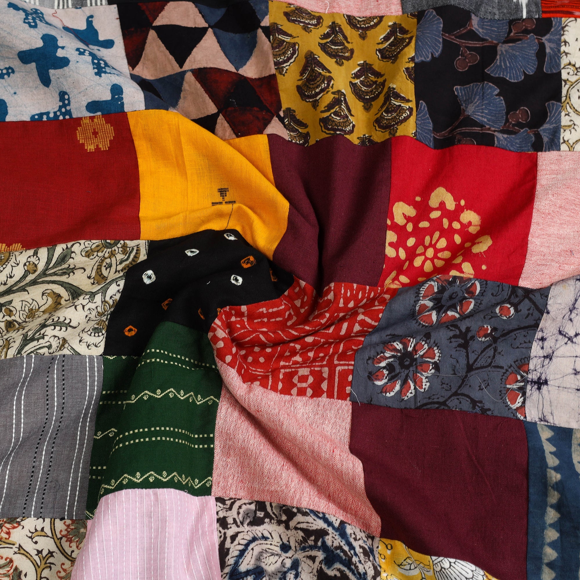 Buy Handcrafted Patchwork Cotton Kurta Material