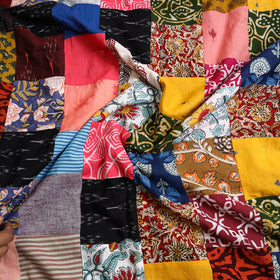 Buy Multicolor Handcrafted Patchwork Cotton Kurta Material