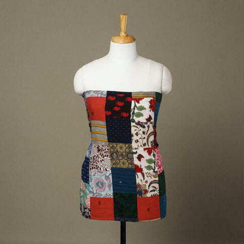 Multicolor - handcrafted patchwork cotton unstitched kurta