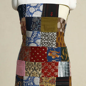 Multicolor - handcrafted patchwork cotton unstitched kurta
