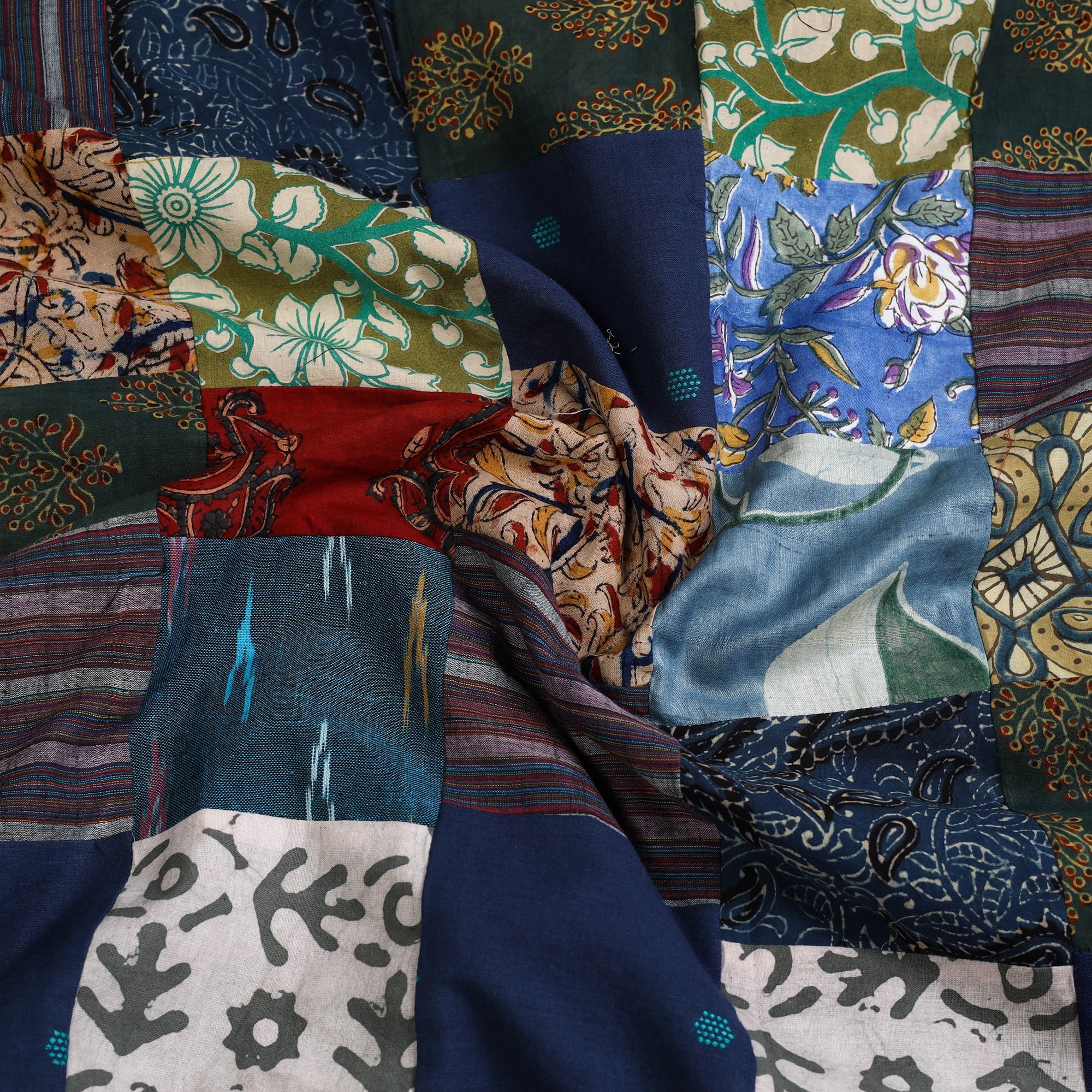 Buy Handcrafted Patchwork Cotton Kurta Material