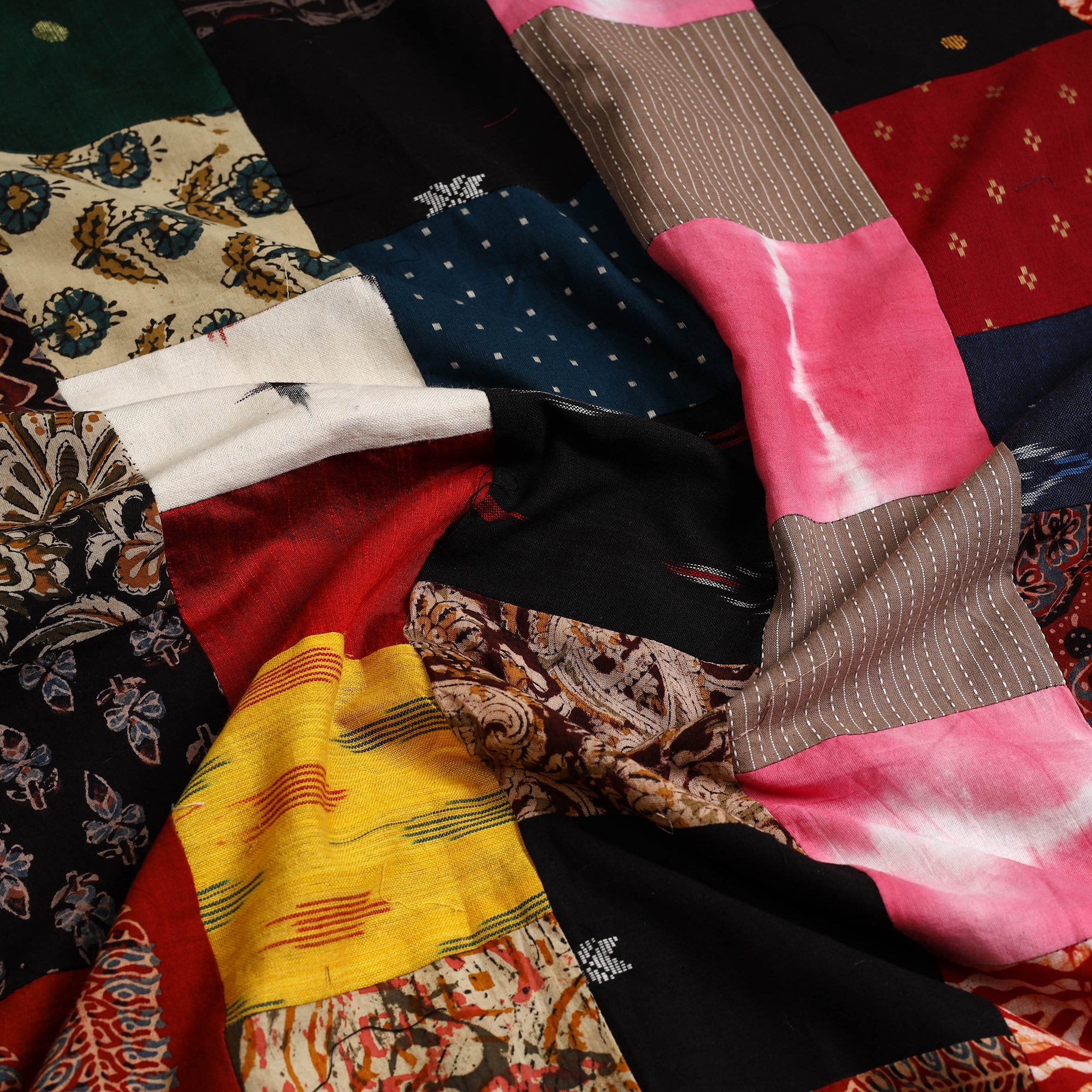 Buy Handcrafted Patchwork Cotton Kurta Material