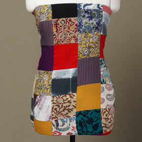 Multicolor - handcrafted patchwork cotton unstitched kurta