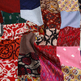 Multicolor - handcrafted patchwork cotton unstitched kurta