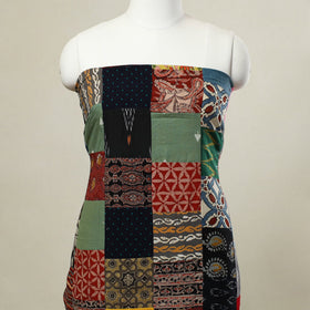 Buy Multicolor Handcrafted Patchwork Cotton Kurta Material