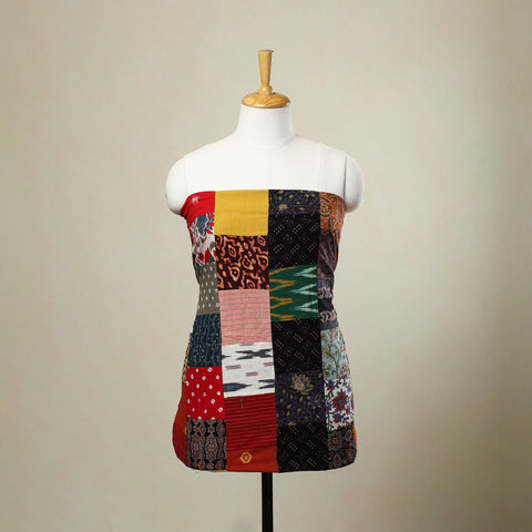 Buy Multicolor Handcrafted Patchwork Cotton Kurta Material