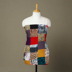 Multicolor - handcrafted patchwork cotton unstitched kurta