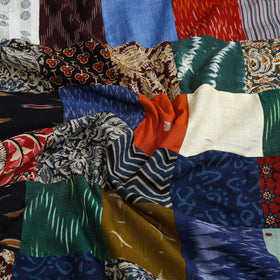 Multicolor - handcrafted patchwork cotton unstitched kurta