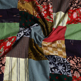 Multicolor - handcrafted patchwork cotton unstitched kurta