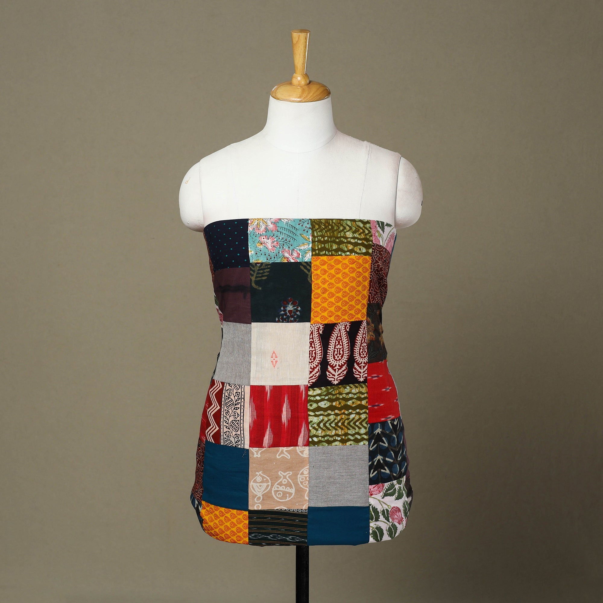 Buy Handcrafted Patchwork Cotton Kurta Material