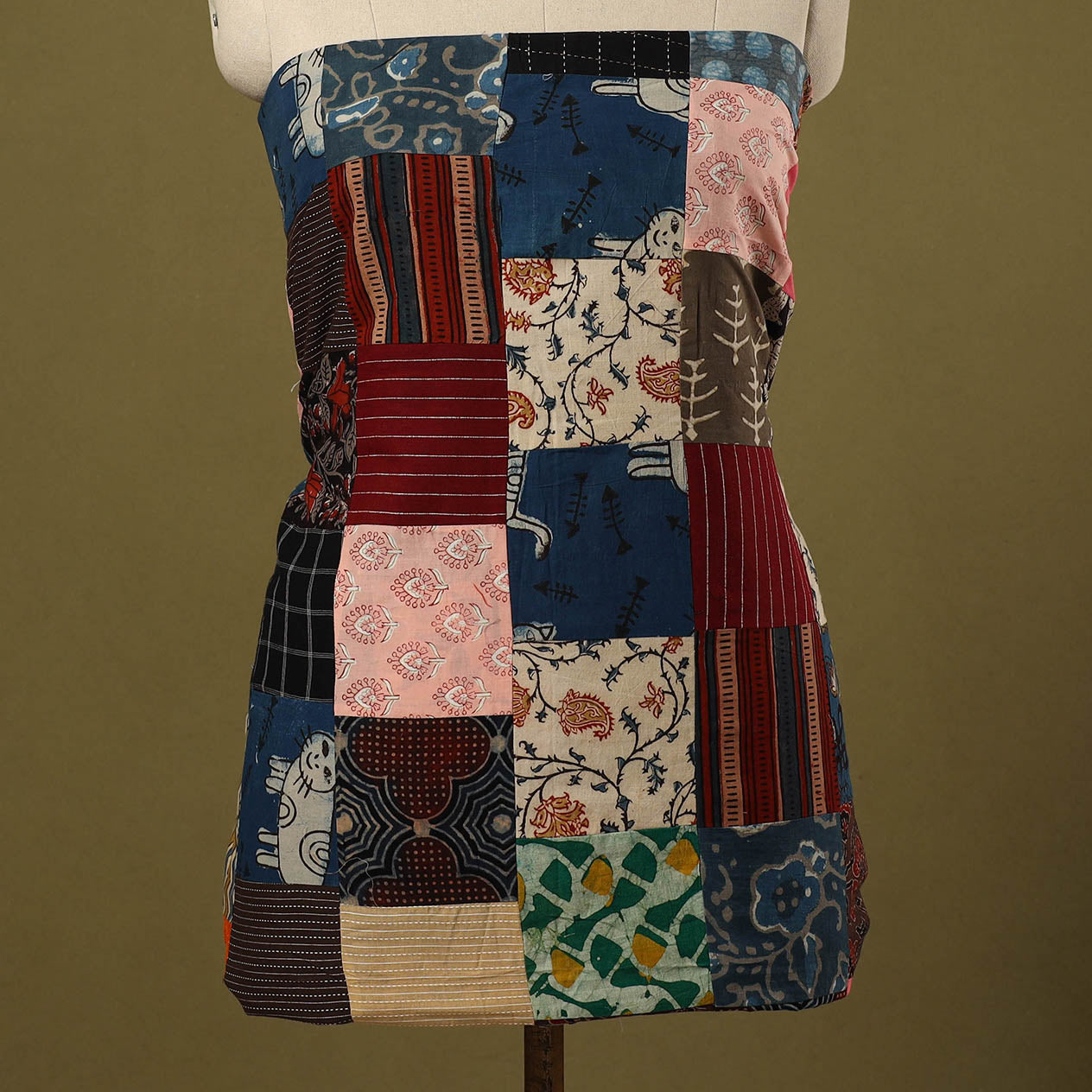 Buy Handcrafted Patchwork Cotton Kurta Material