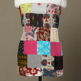 Multicolor Handcrafted Patchwork Cotton Kurta Material