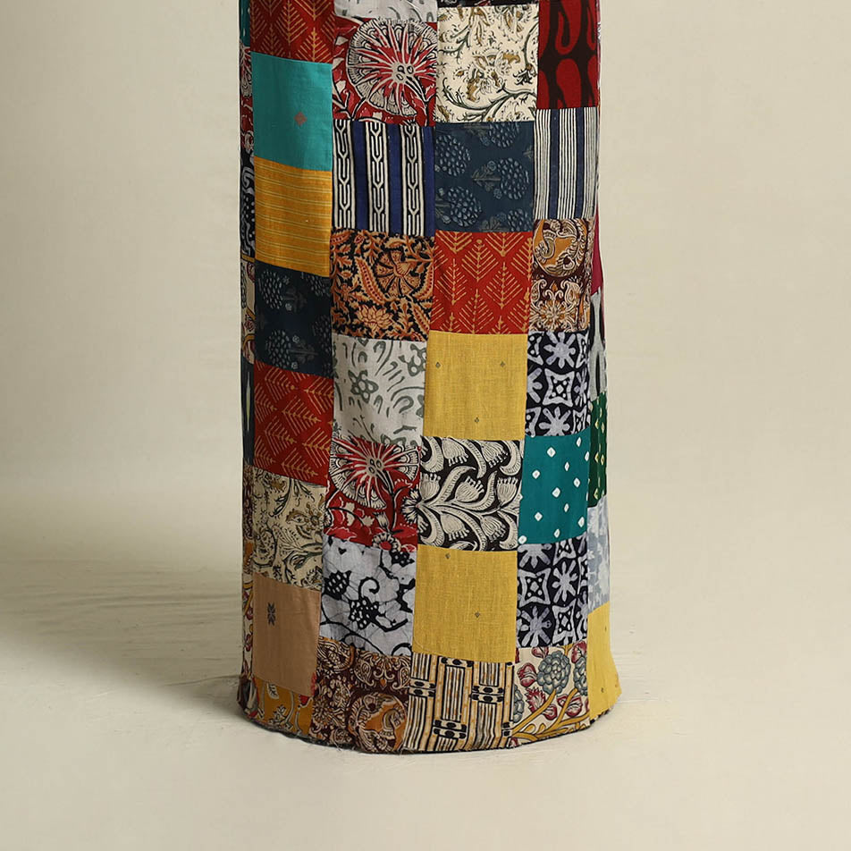 Multicolor - handcrafted patchwork cotton unstitched kurta