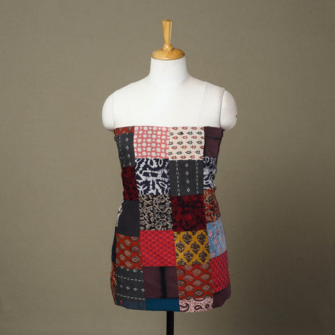 Multicolor Handcrafted Patchwork Cotton Kurta Material