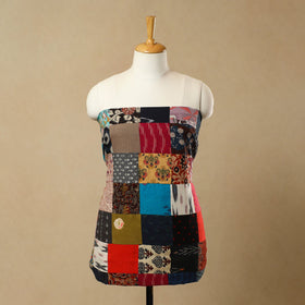 Multicolor - Handcrafted Patchwork Cotton Kurta Material (2.7m) 36