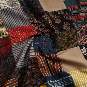  Multicolor Handcrafted Patchwork Cotton Kurta Material