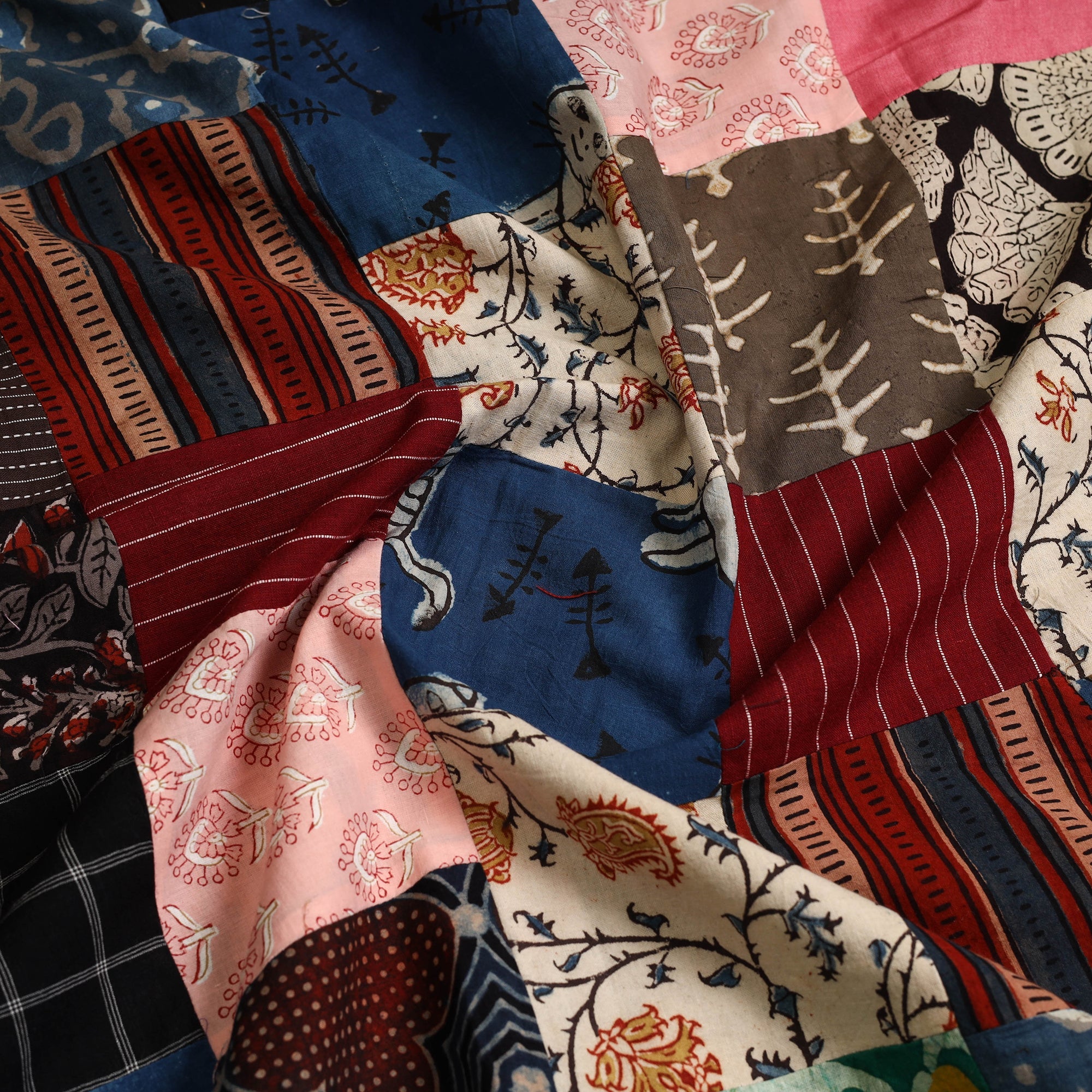 Buy Handcrafted Patchwork Cotton Kurta Material