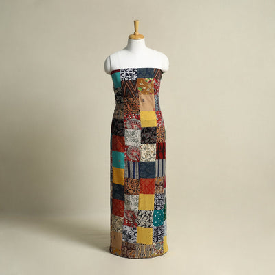 Multicolor - handcrafted patchwork cotton unstitched kurta