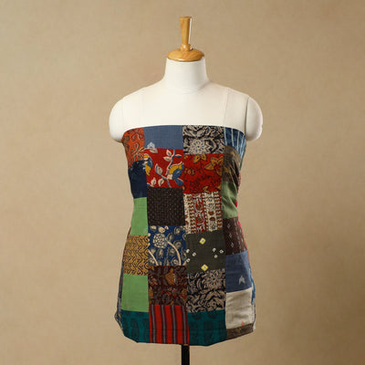 Buy Multicolor Handcrafted Patchwork Cotton Kurta Material