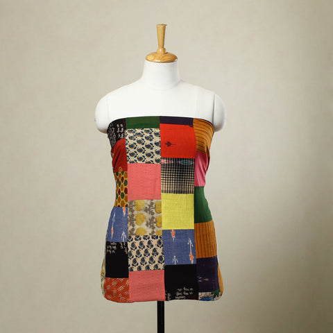  Multicolor Handcrafted Patchwork Cotton Kurta Material