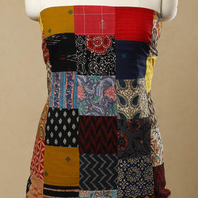 Multicolor - Handcrafted Patchwork Cotton Kurta Material (2.7m) 37