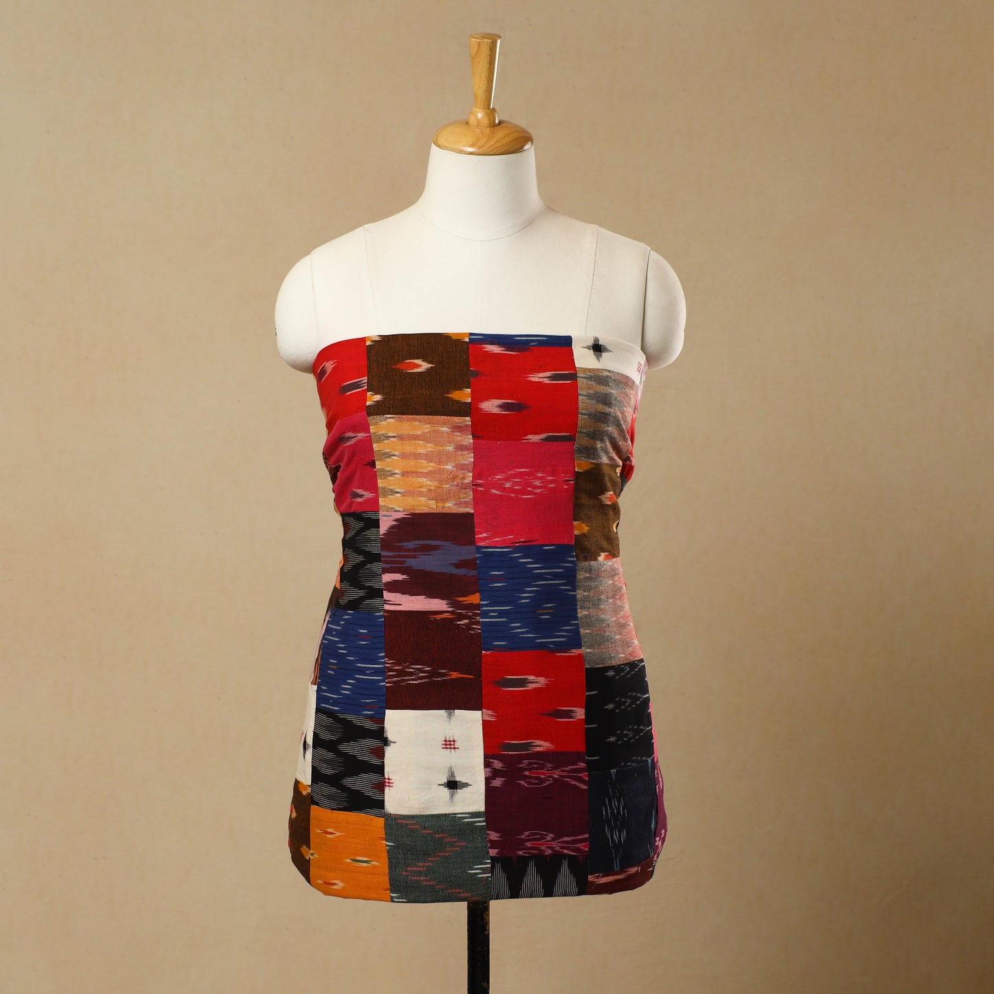 Multicolor - Handcrafted Patchwork Cotton Kurta Material (2.7m) 60