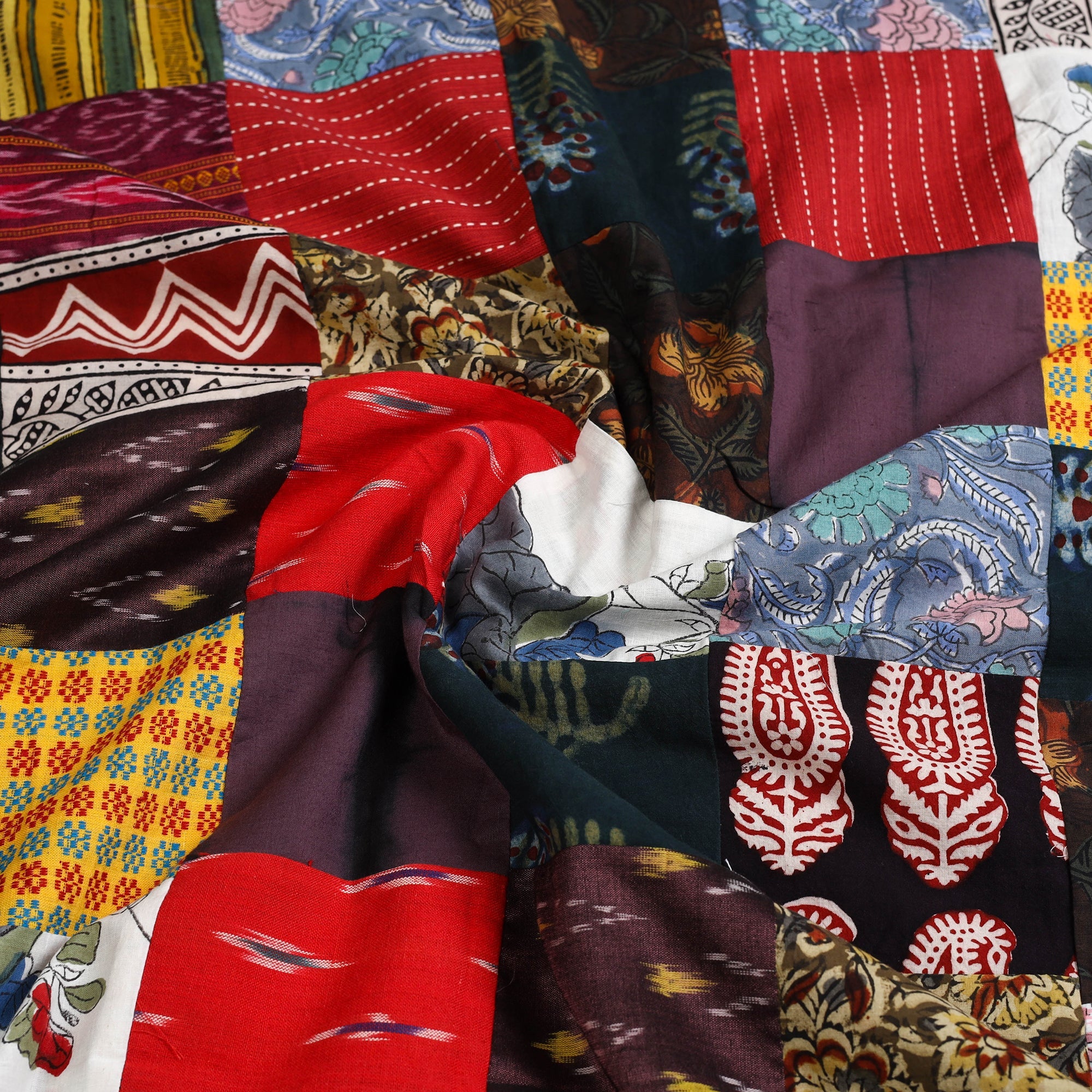 Buy Handcrafted Patchwork Cotton Kurta Material