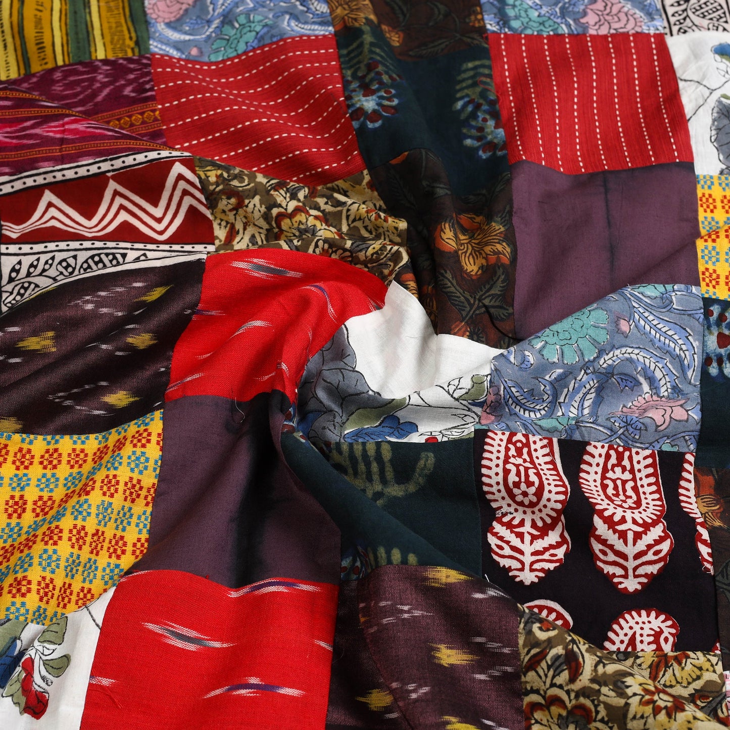 Buy Handcrafted Patchwork Cotton Kurta Material