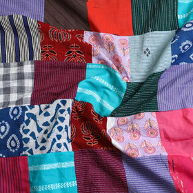 Buy Multicolor Handcrafted Patchwork Cotton Kurta Material