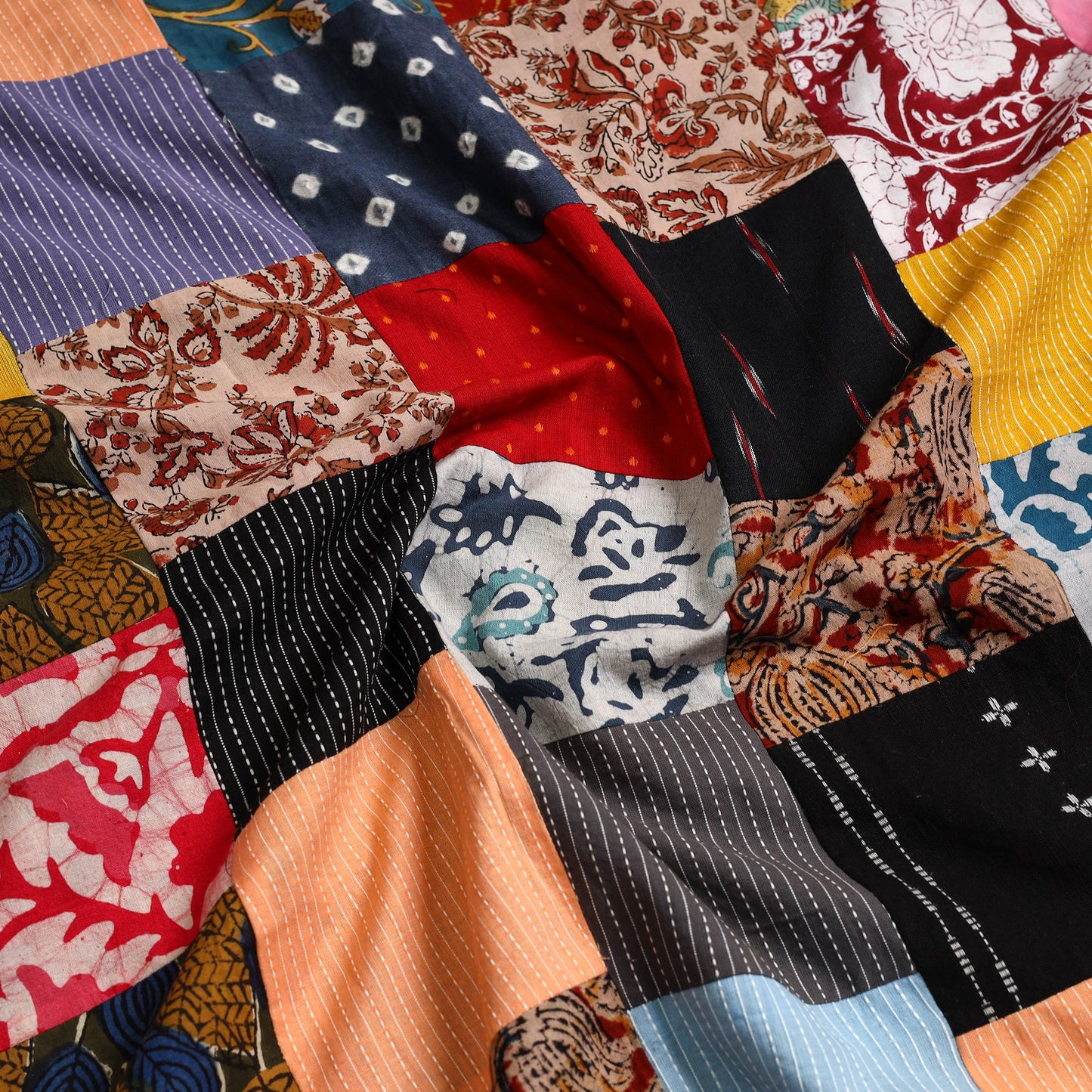 Buy Handcrafted Patchwork Cotton Kurta Material