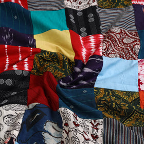 Multicolor - handcrafted patchwork cotton unstitched kurta