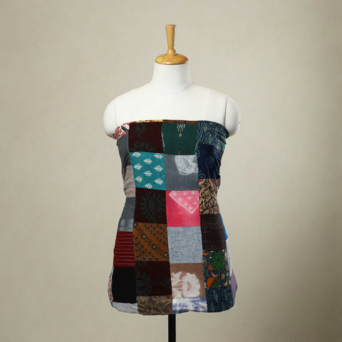 Buy Multicolor Handcrafted Patchwork Cotton Kurta Material