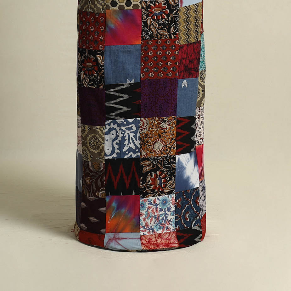 Multicolor Handcrafted Patchwork Cotton Kurta Material