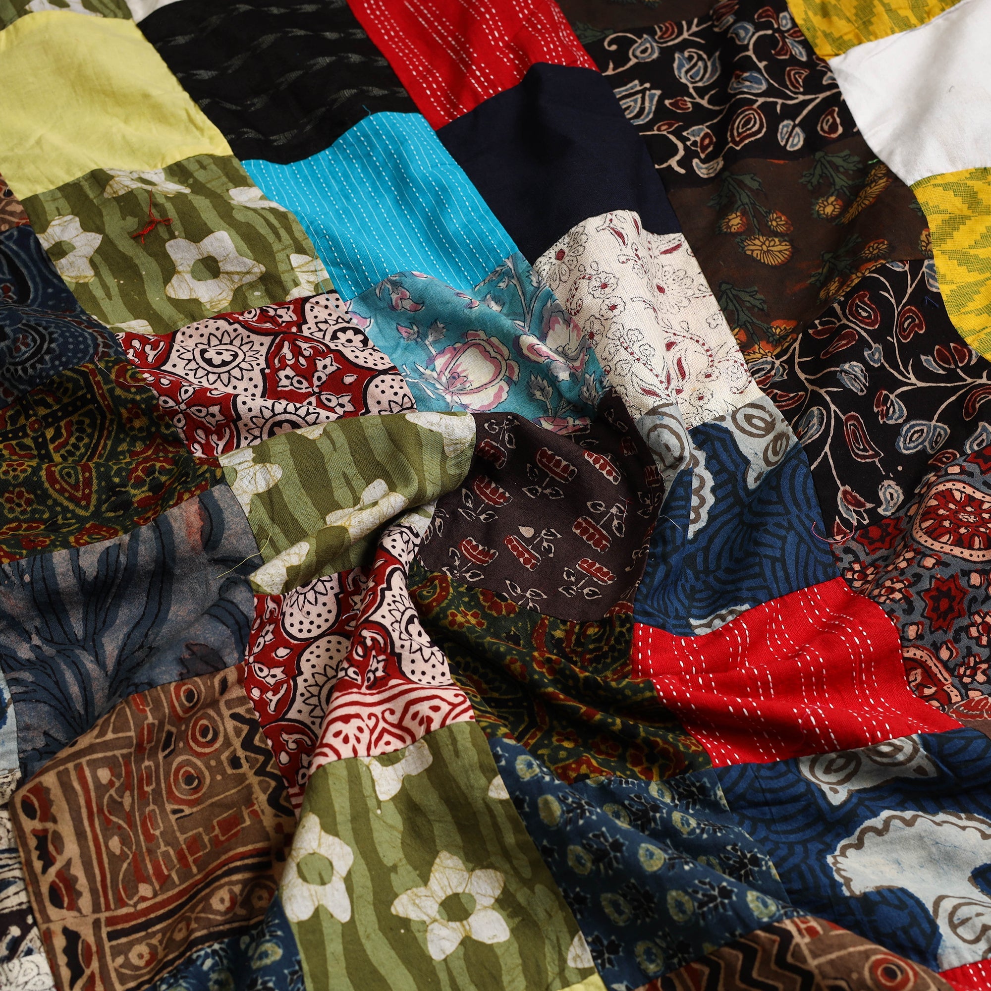 Buy Handcrafted Patchwork Cotton Kurta Material