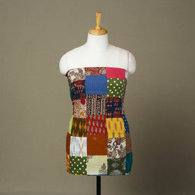 Multicolor Handcrafted Patchwork Cotton Kurta Material