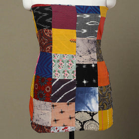 Multicolor Handcrafted Patchwork Cotton Kurta Material