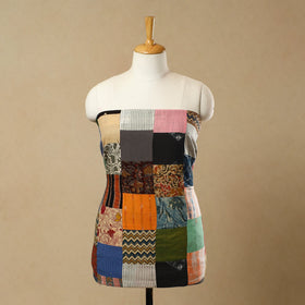 Multicolor - Handcrafted Patchwork Cotton Kurta Material (2.6m) 26