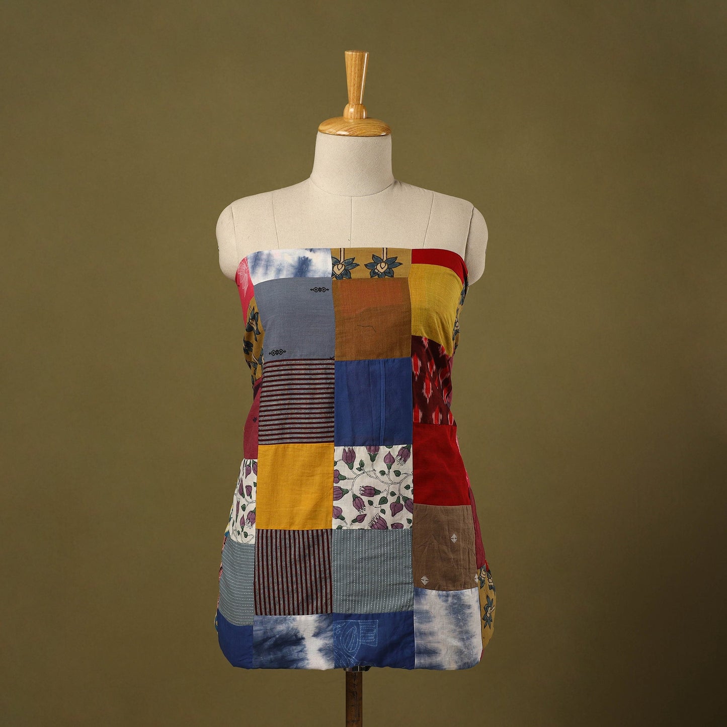 Buy Handcrafted Patchwork Cotton Kurta Material